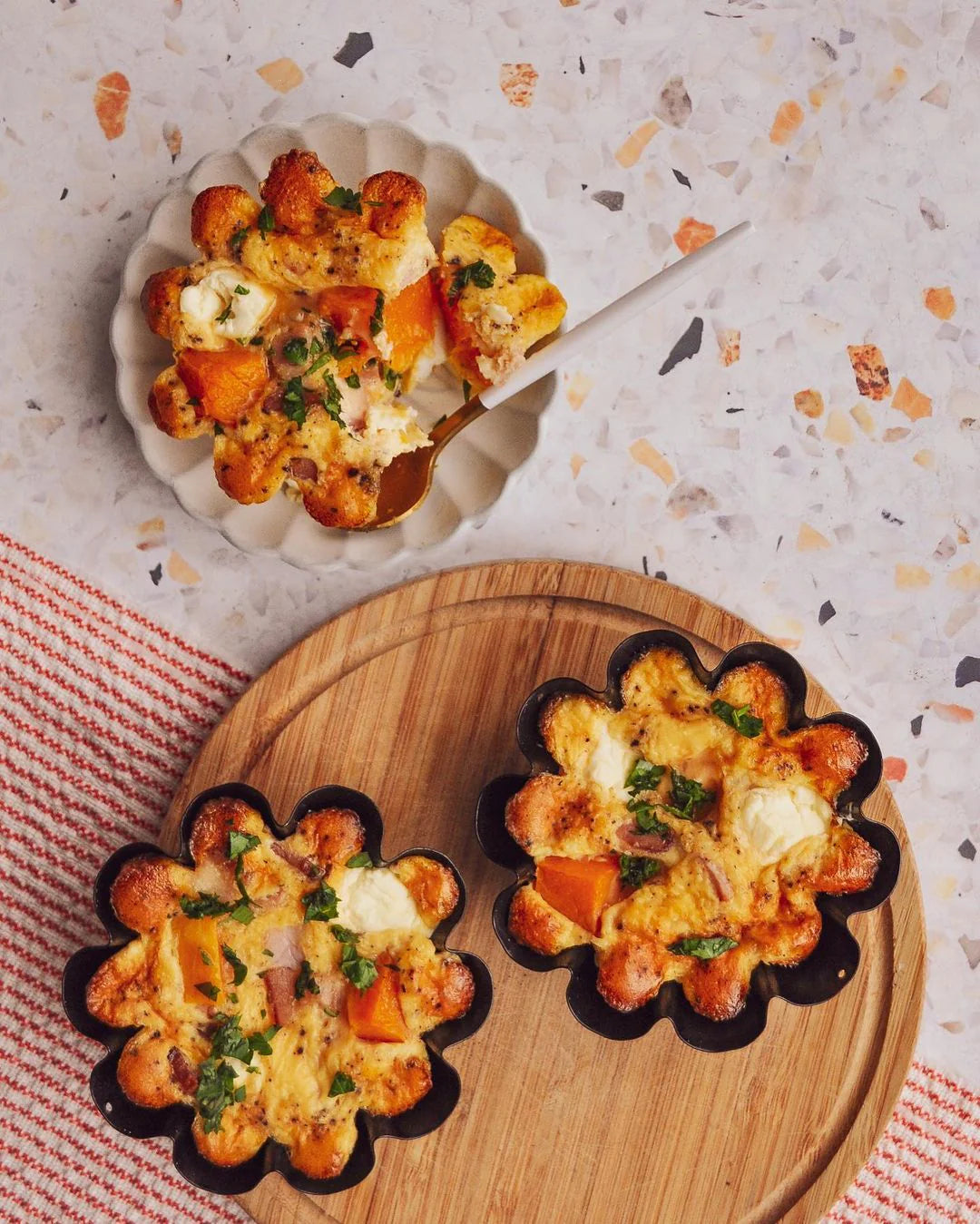 Pumpkin, Pancetta & Feta Breakfast Muffins