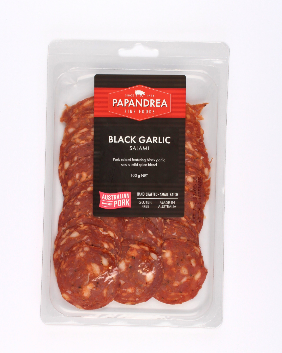 Black Garlic Salami - Sliced 100g