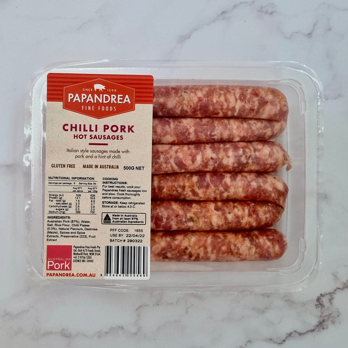 Chilli Pork - Hot Sausages