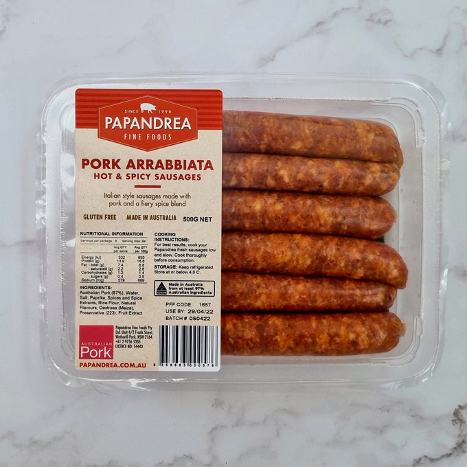 Pork Arrabbiata - Hot & Spicy Sausages