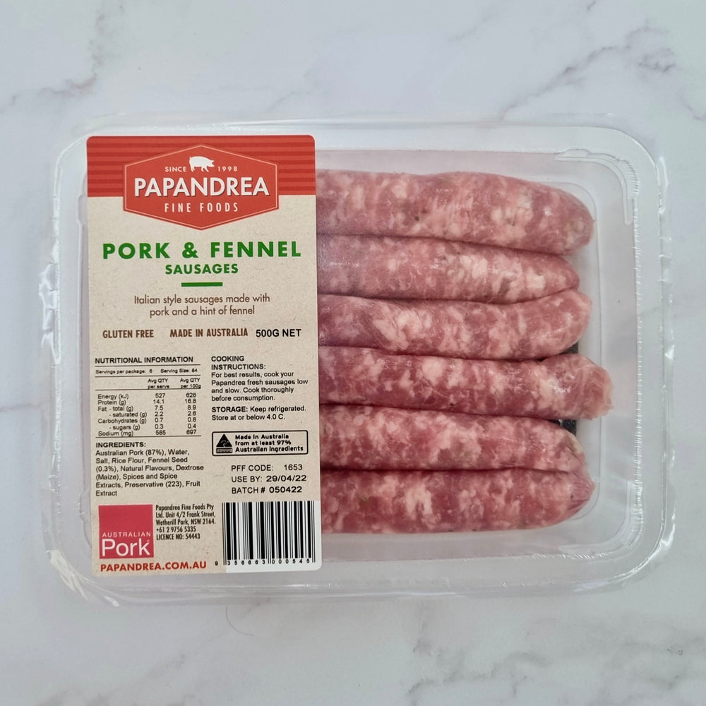 Pork & Fennel Sausages